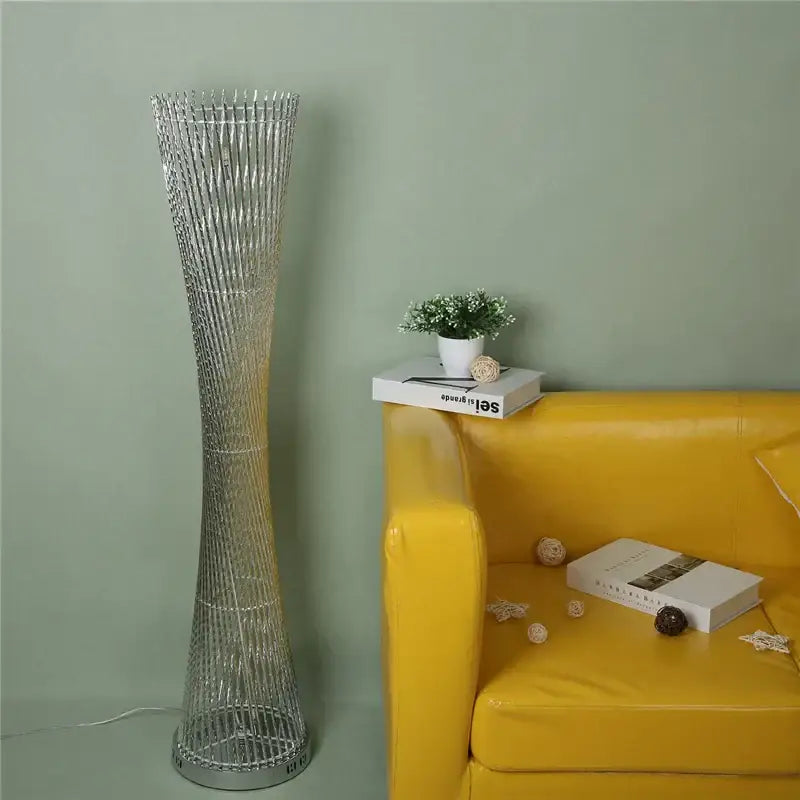 Silver Aluminum Floor Lamp