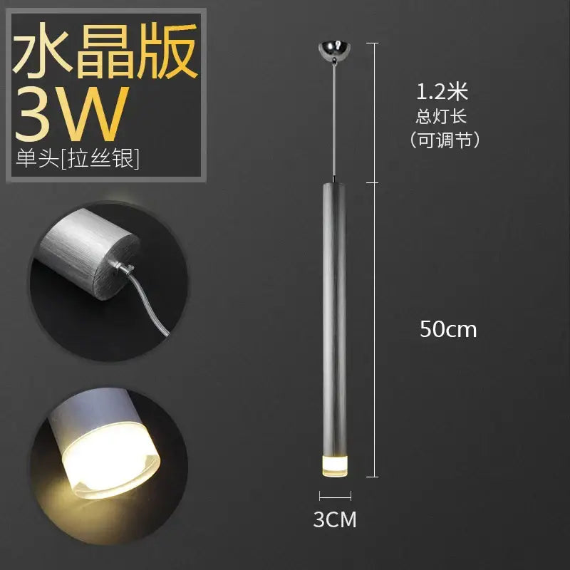 Gold Silver Tube Pendant