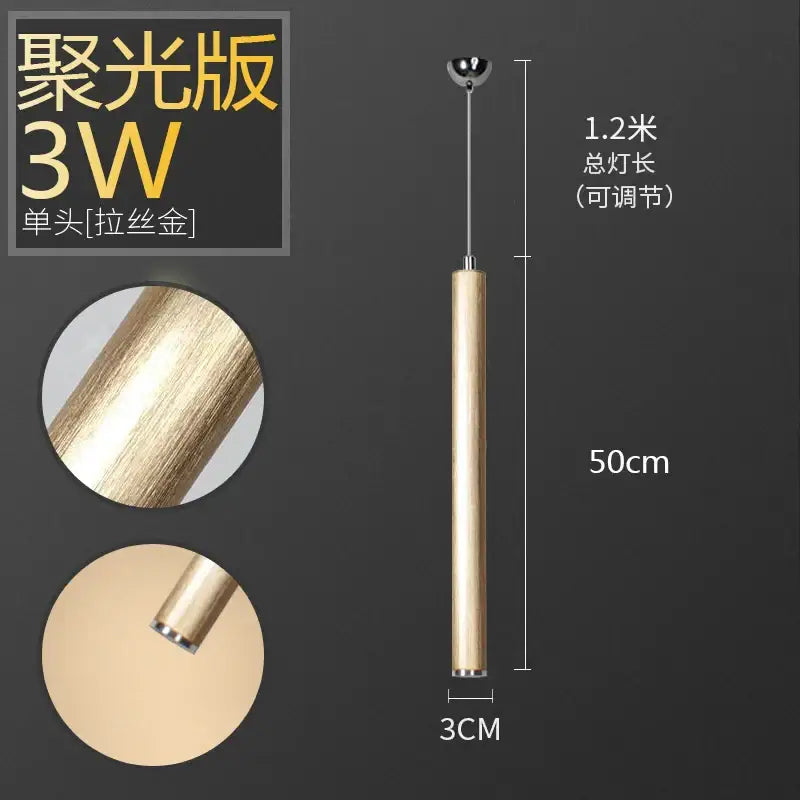 Gold Silver Tube Pendant
