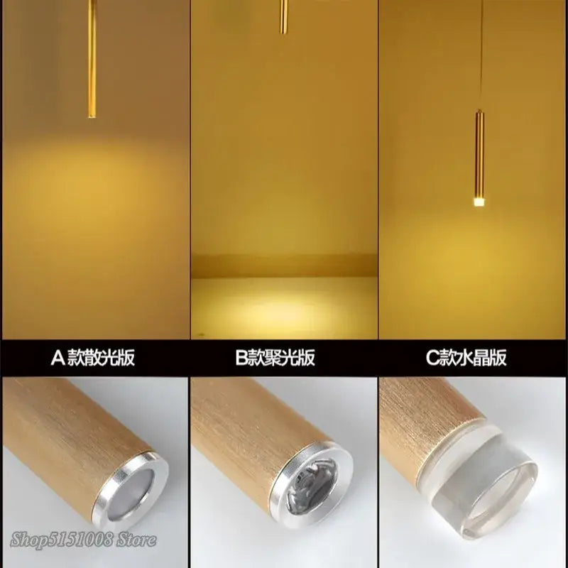 Gold Silver Tube Pendant