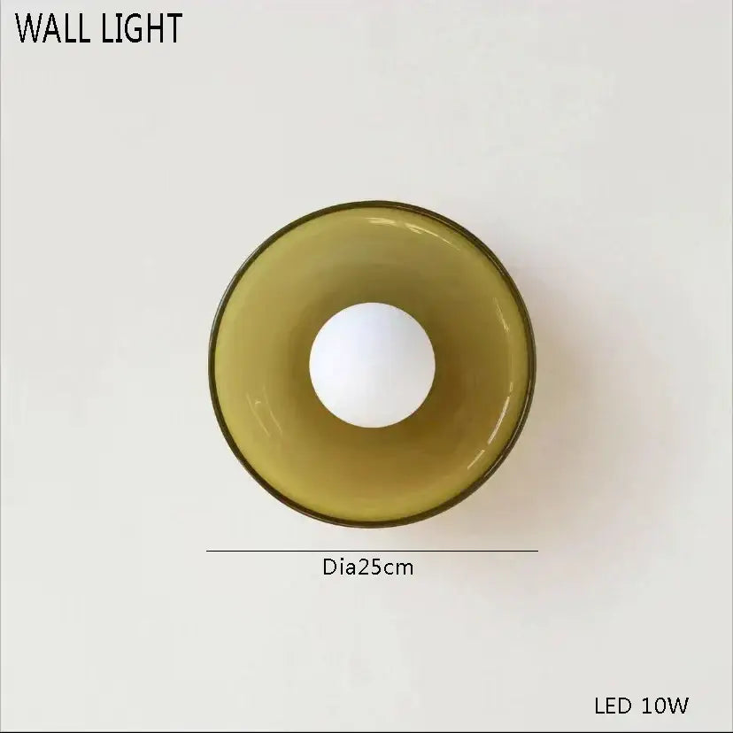 Green Gold Glass Chandelier