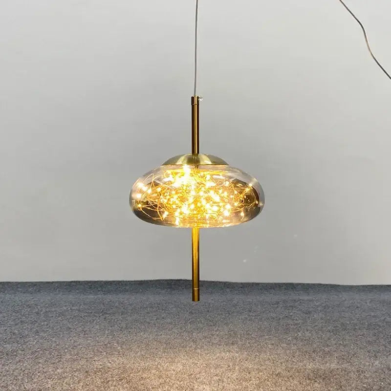 Amber Glass Fairy Chandelier