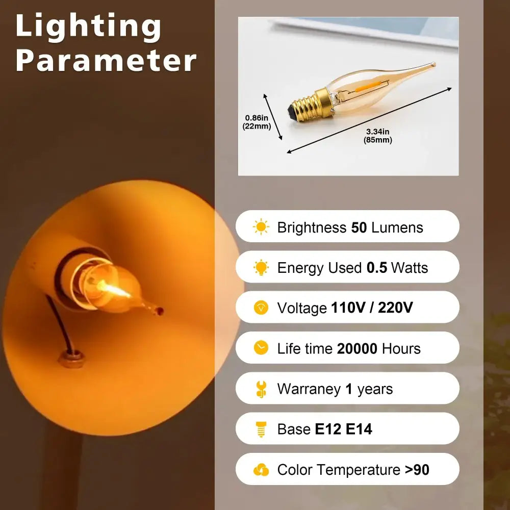 Amber LED Candle Bulbs