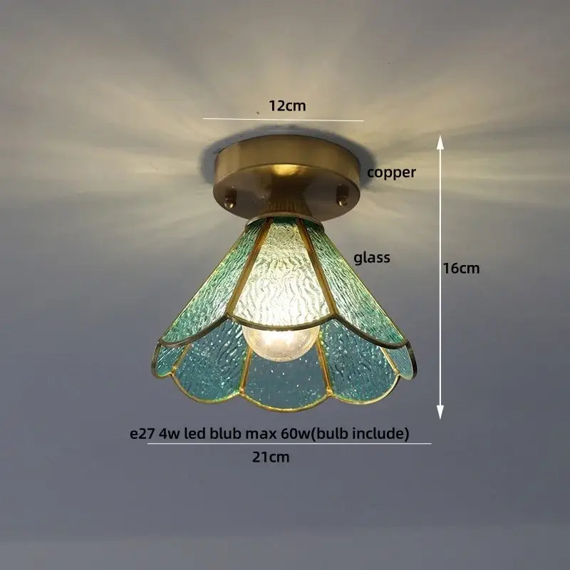 Amber Glass Nordic Ceiling Light