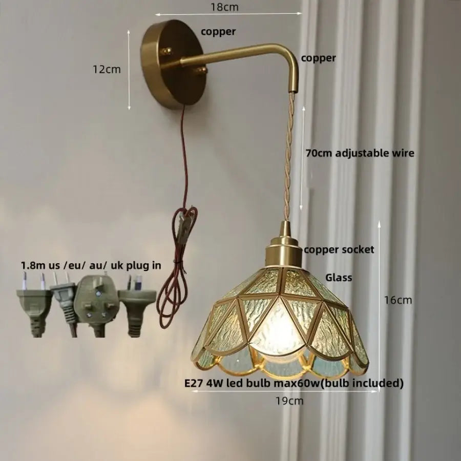 Amber Glass Staircase Light