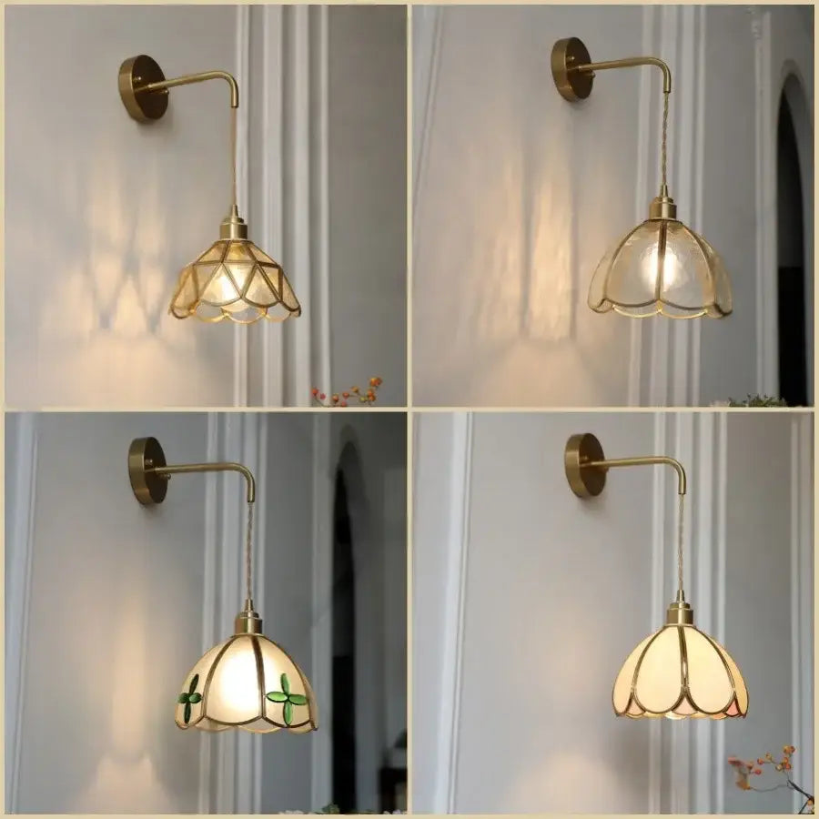 Amber Glass Staircase Light