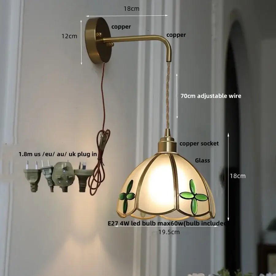 Amber Glass Staircase Light