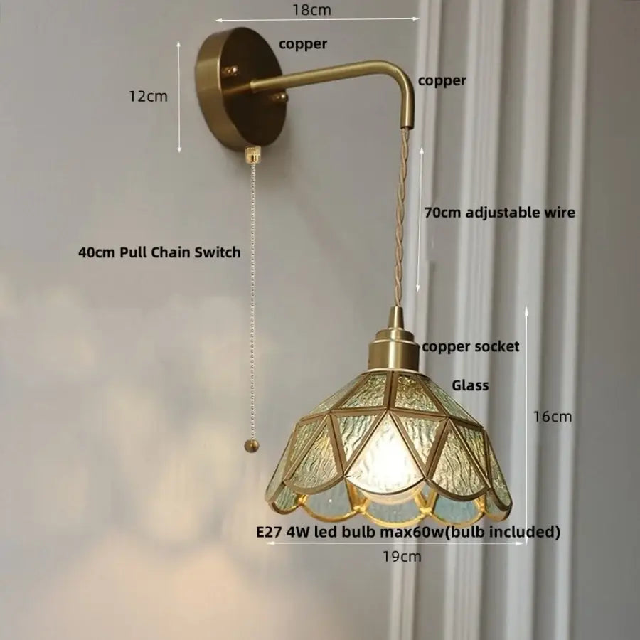 Amber Glass Staircase Light