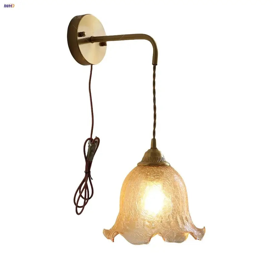 Amber Glass Wall Light