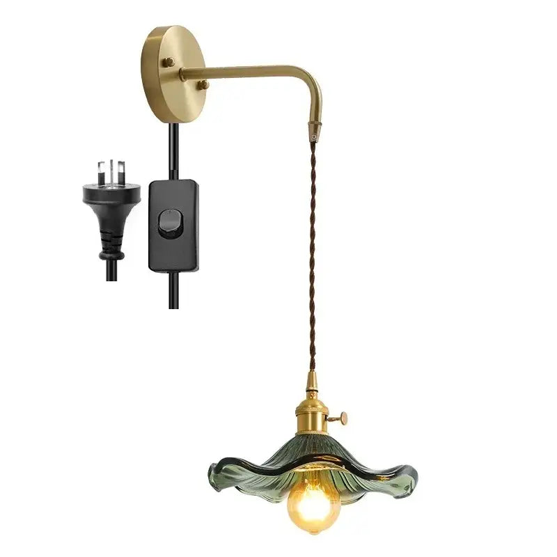 Amber Glass Bedroom Sconce