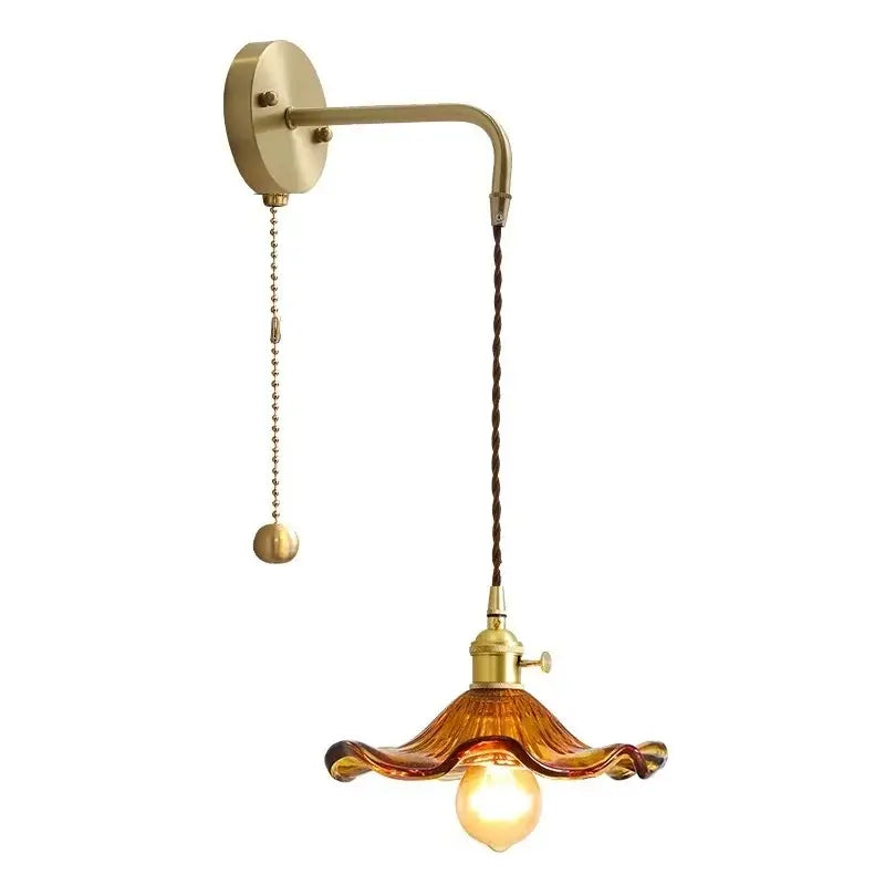 Amber Glass Bedroom Sconce