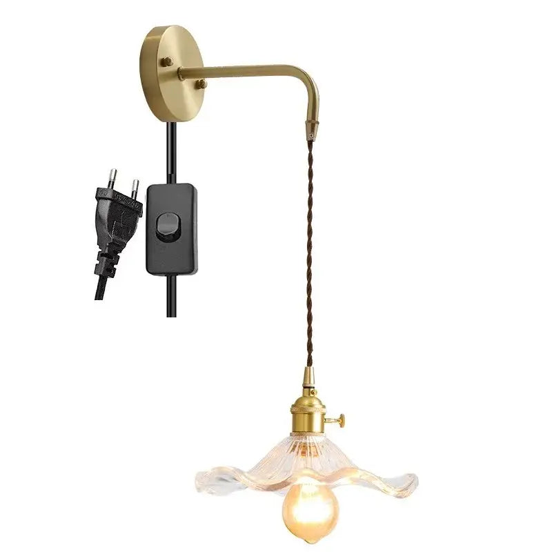 Amber Glass Bedroom Sconce