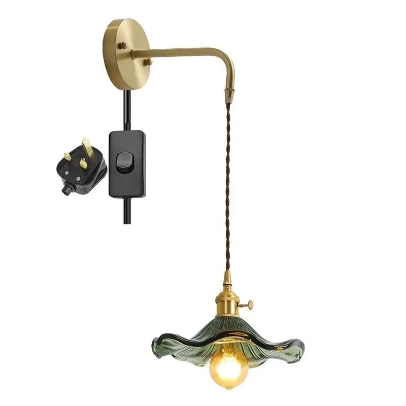Amber Glass Bedroom Sconce