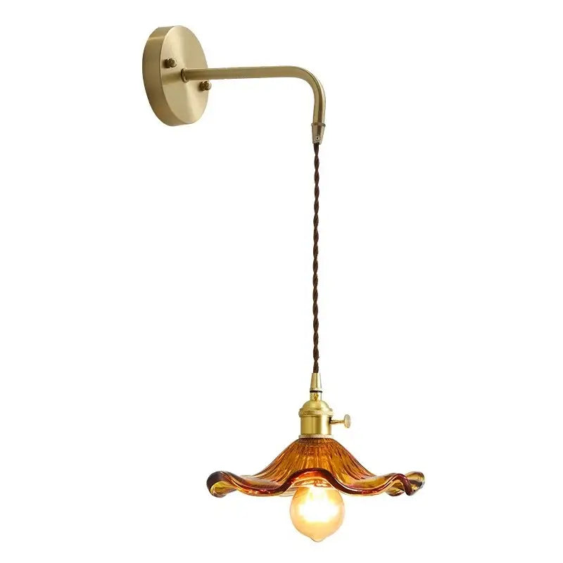 Amber Glass Bedroom Sconce
