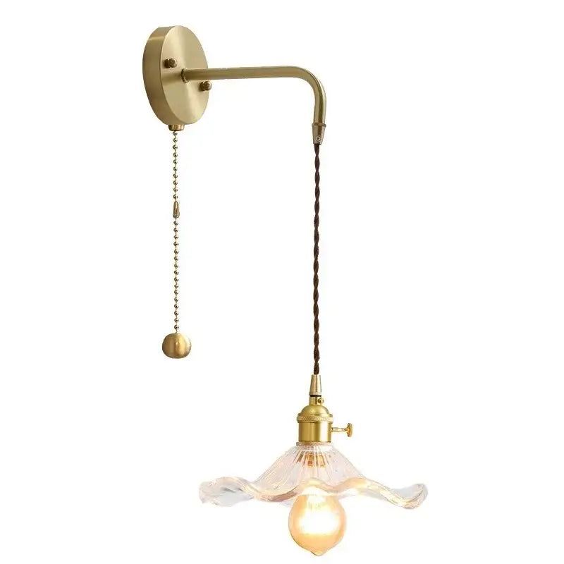 Amber Glass Bedroom Sconce