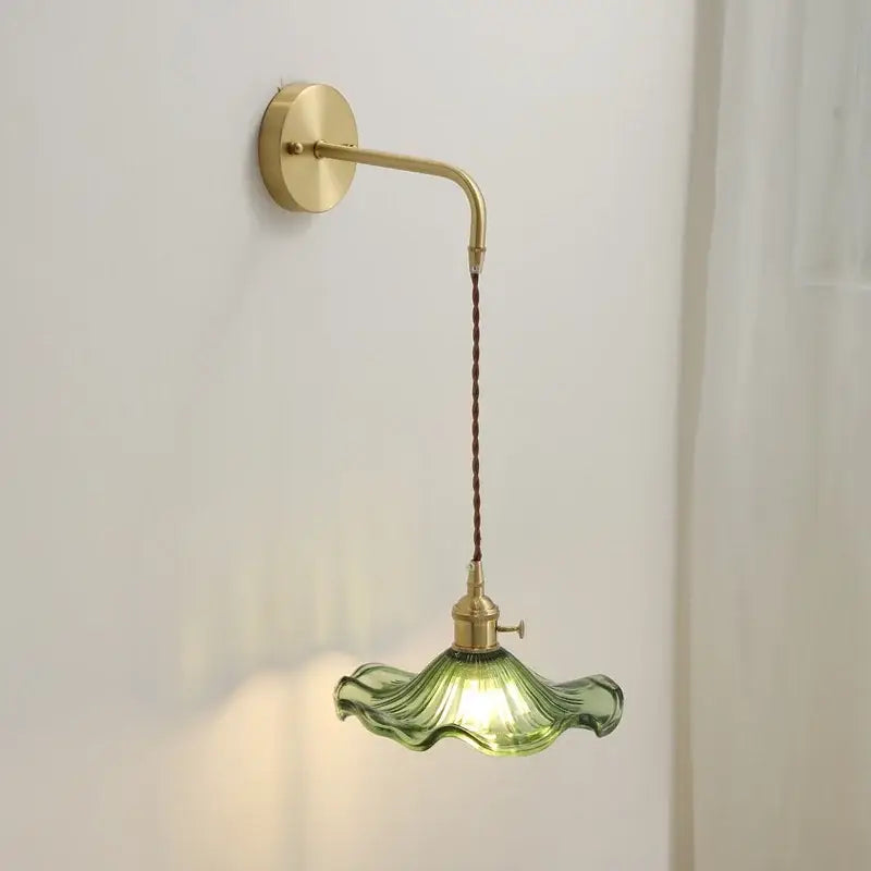 Amber Glass Bedroom Sconce