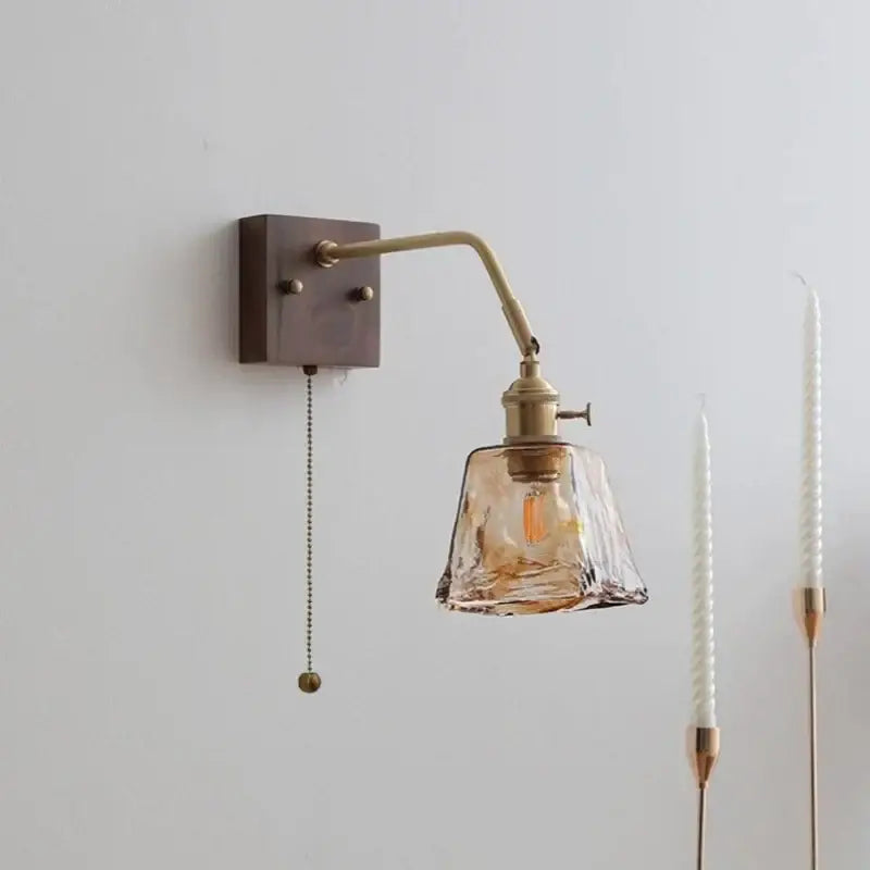 Amber Glass Reading Lamp