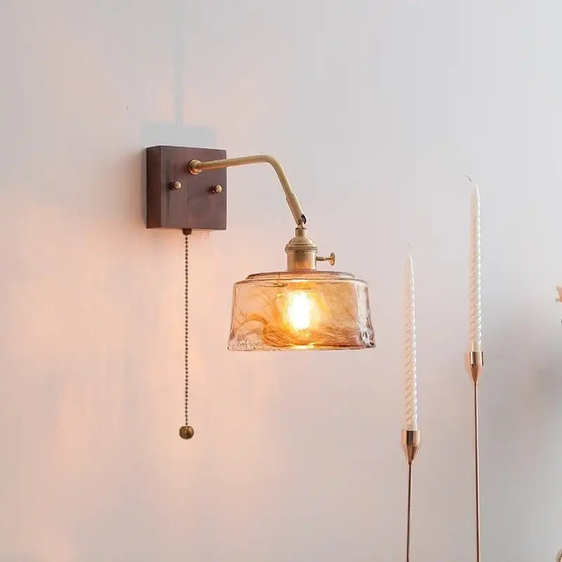 Amber Glass Reading Lamp