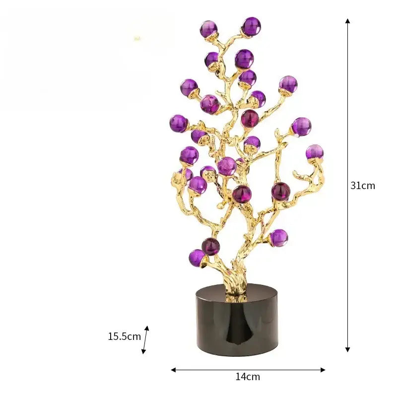 Amethyst Tree Grapevine Statue