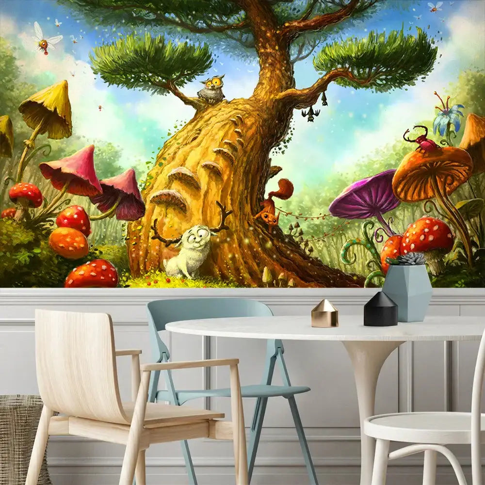 Glowing Boho Tree Tapestry