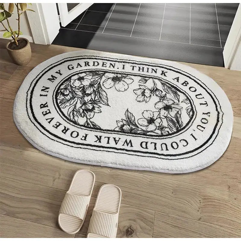 Angel Print Shaggy Bath Rug