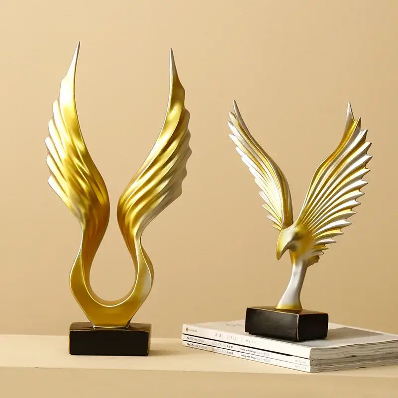 Gold Silver Angel Sculpture