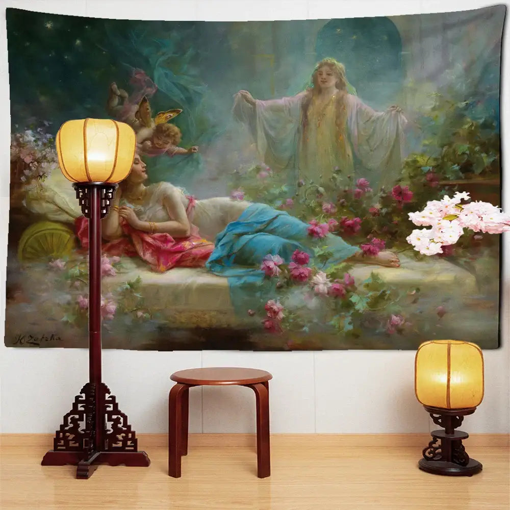 Misty Oil Tapestry Decor