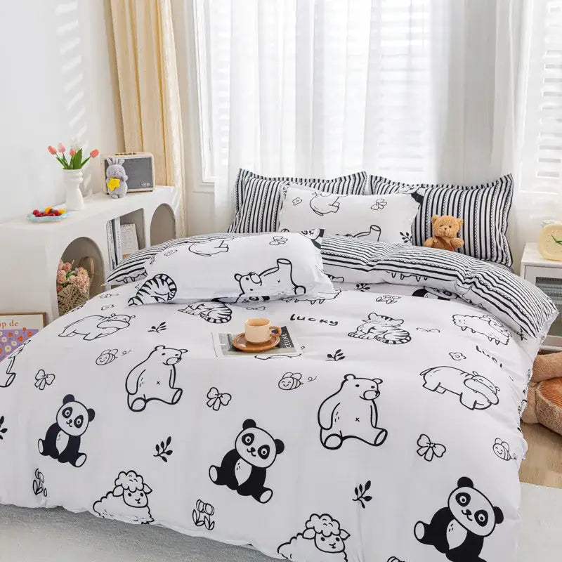 Black White Animal Bedding