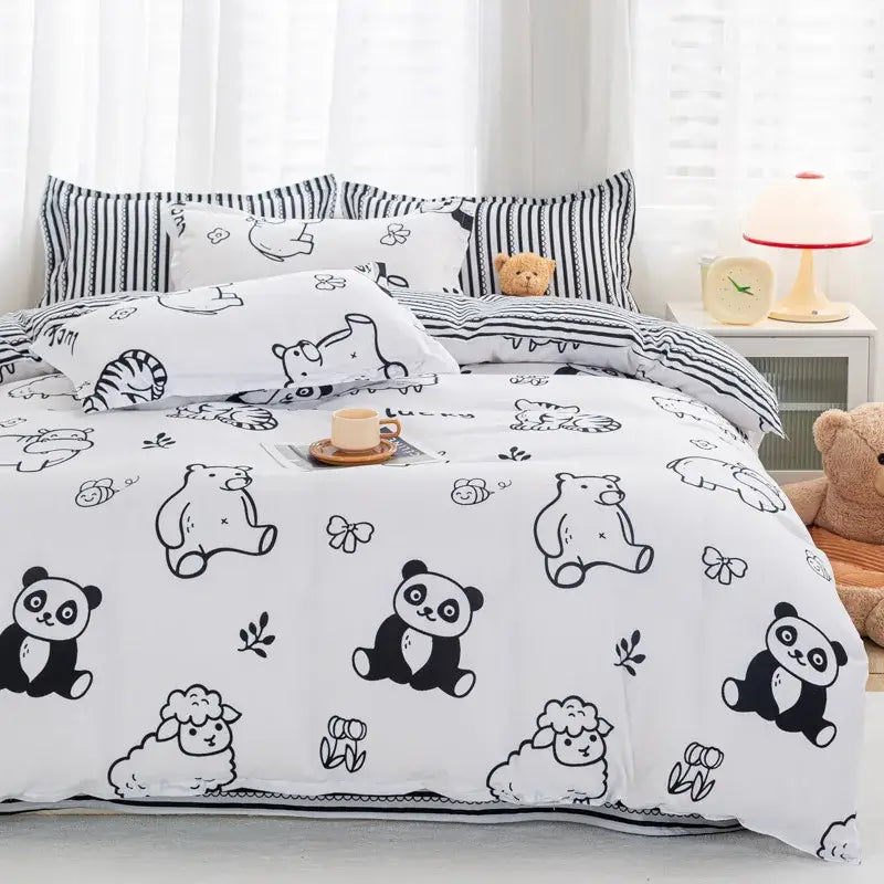 Black White Animal Bedding