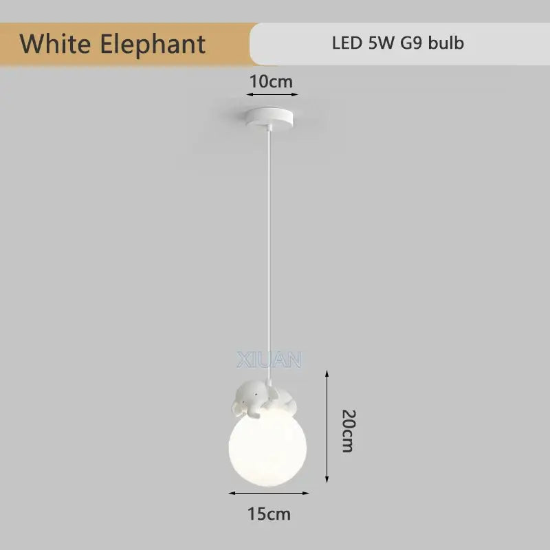 Gray Animal Pendant Lamp