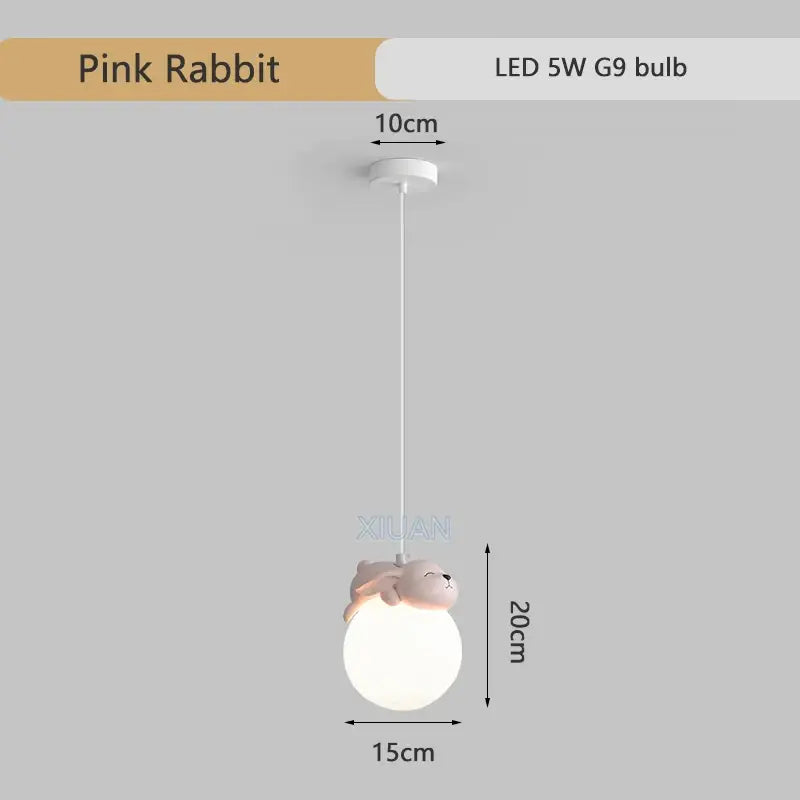Gray Animal Pendant Lamp