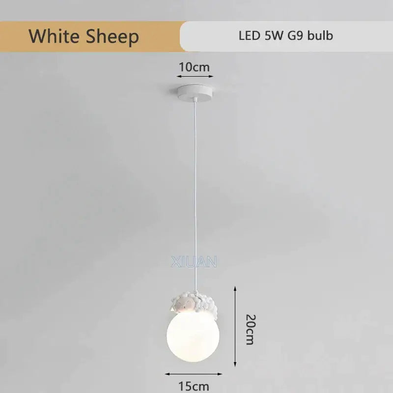 Gray Animal Pendant Lamp