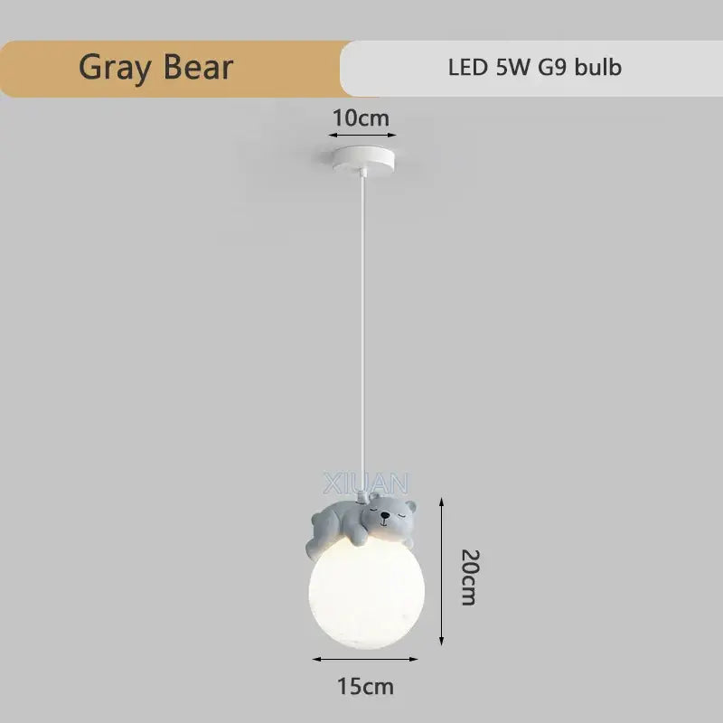 Gray Animal Pendant Lamp
