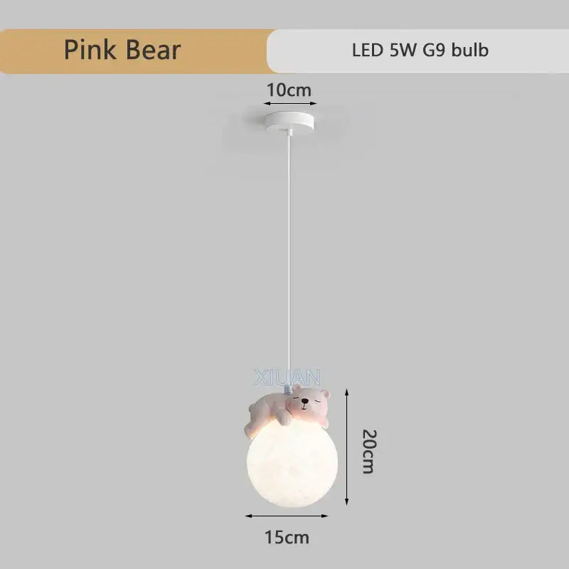 Gray Animal Pendant Lamp