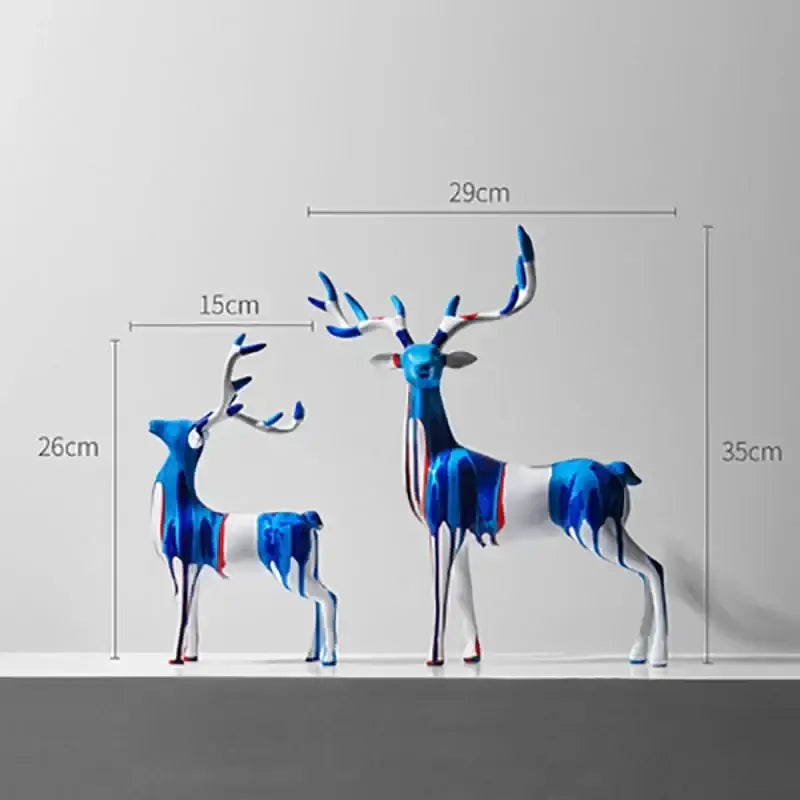 Blue Abstract Resin Horse