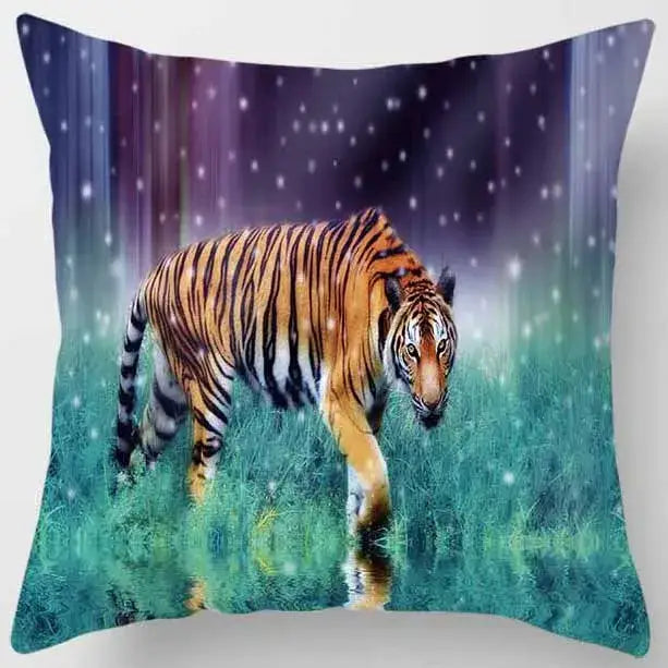 Tiger Lion Pillow Case