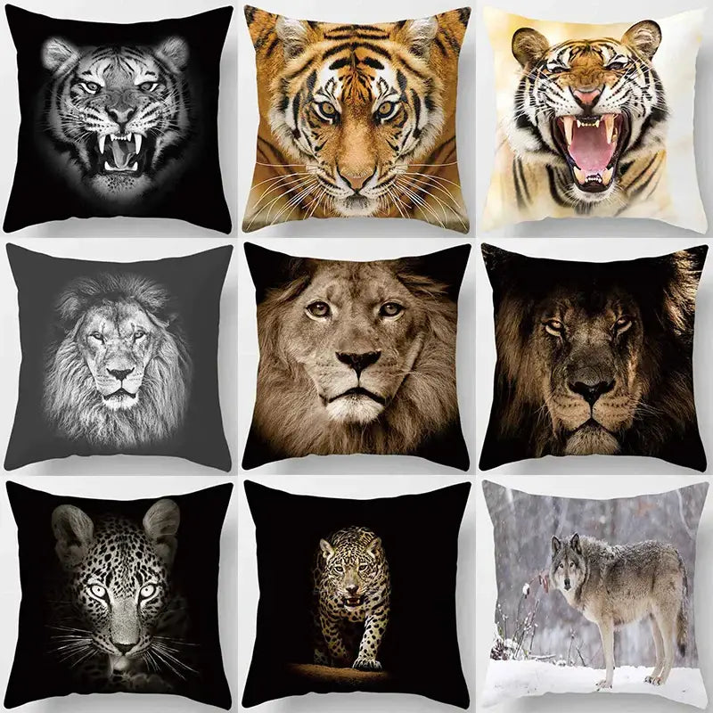 Tiger Lion Pillow Case