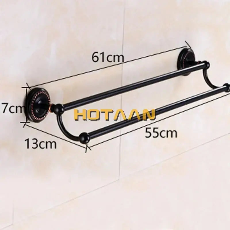 Black Brass Towel Bar