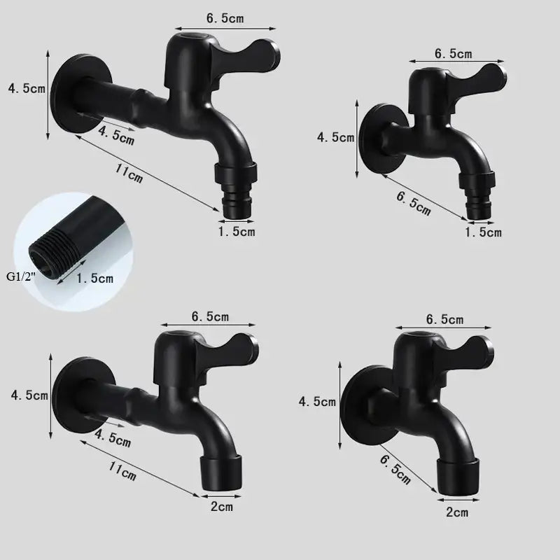 Black Brass Garden Faucet