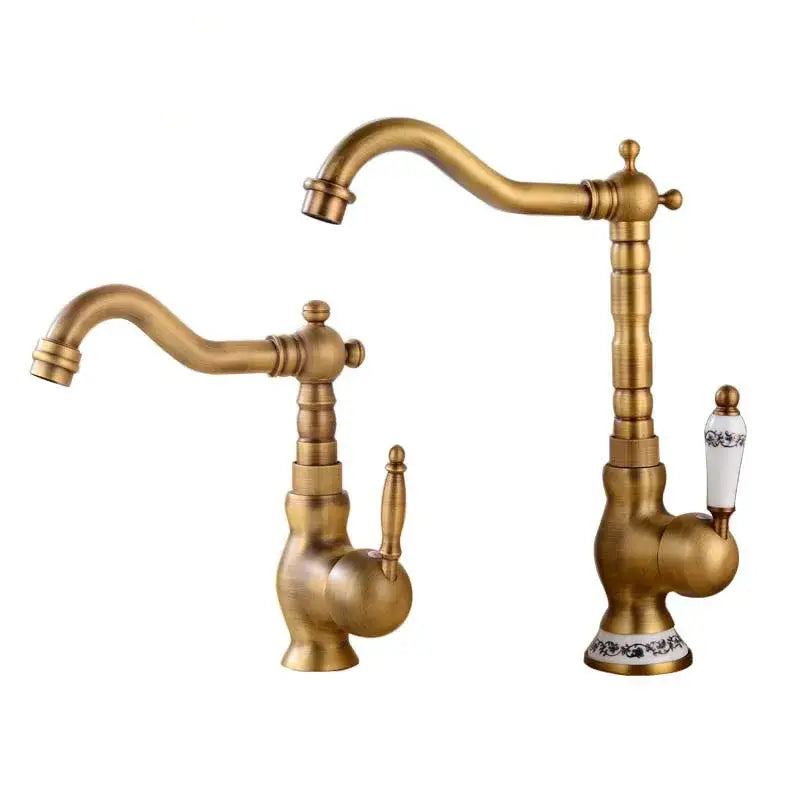 Brass Floral Handle Mixer