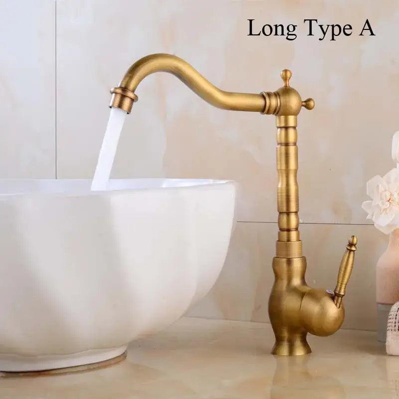 Brass Floral Handle Mixer