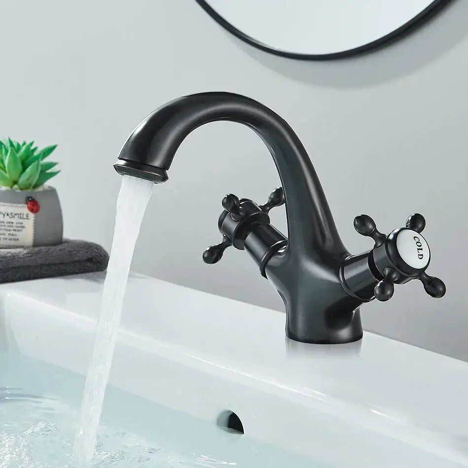 Antique Brass Cross Faucet