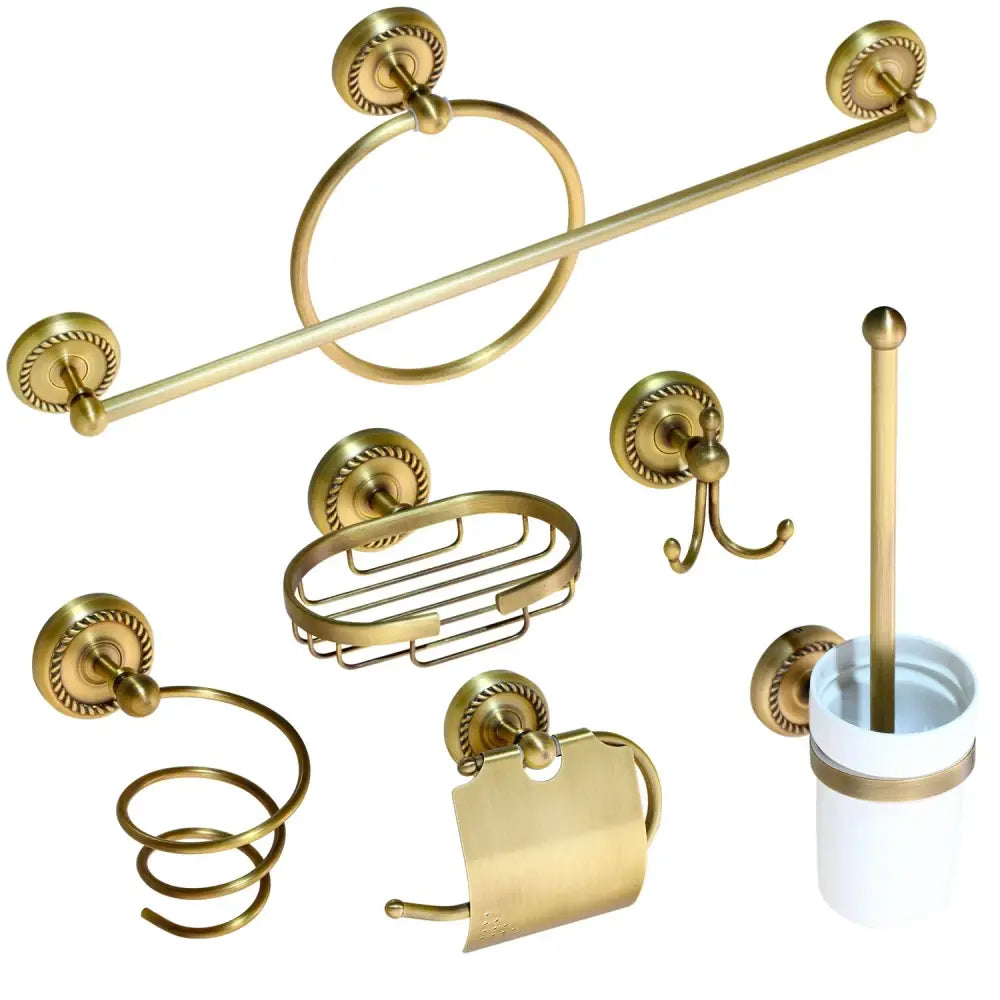 Antique Brass Hardware Set