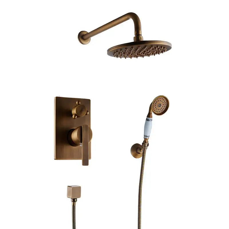 Black Gold Brass Shower Mixer