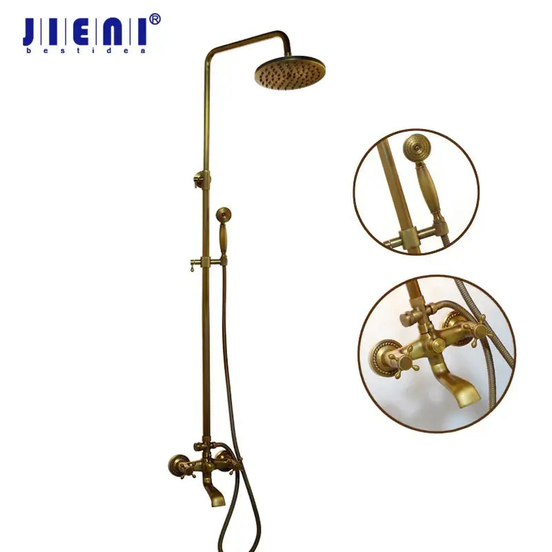 Antique Brass Shower Set