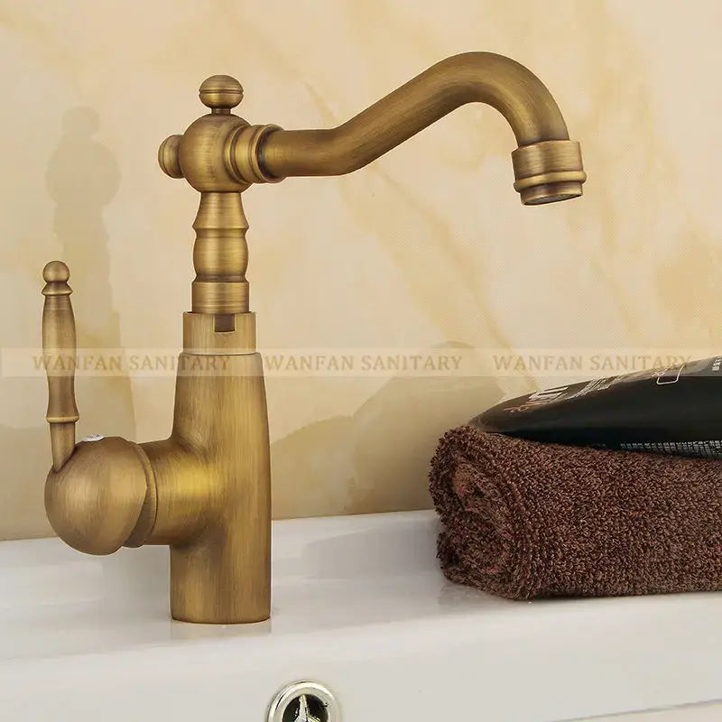 Antique Brass Sink Faucet