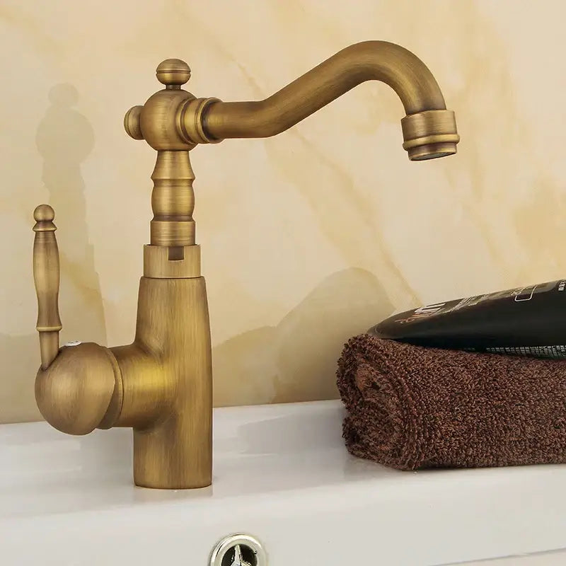 Antique Brass Sink Faucet