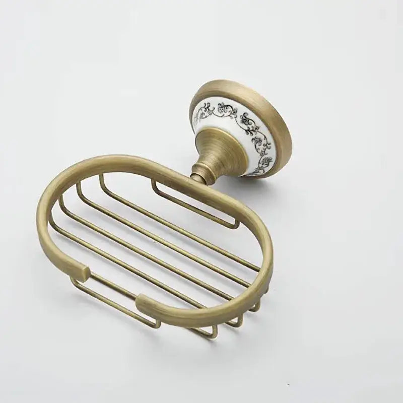 Floral Brass Soap Dish