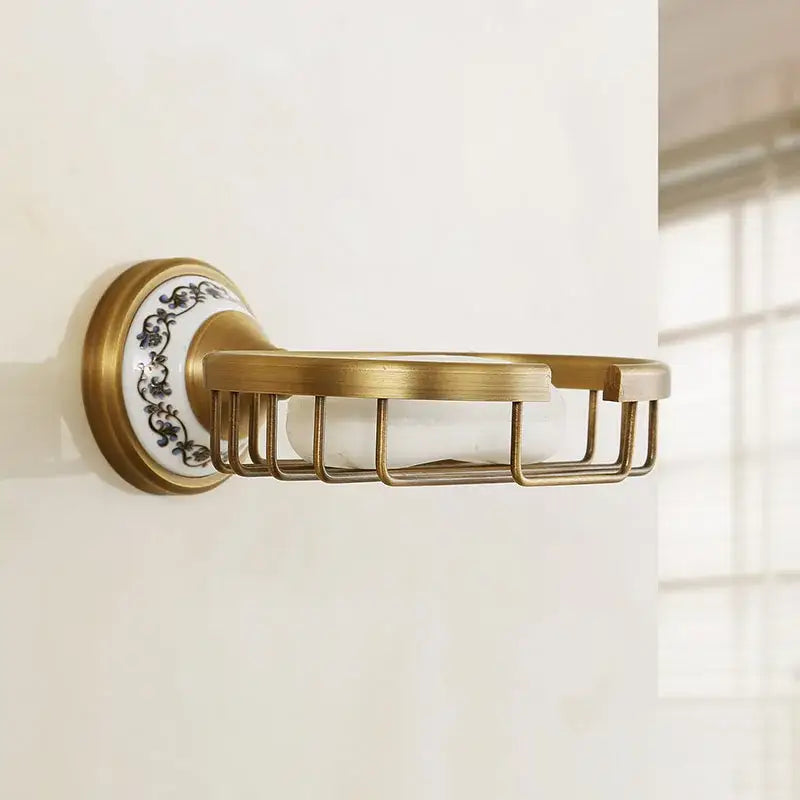 Floral Brass Soap Dish