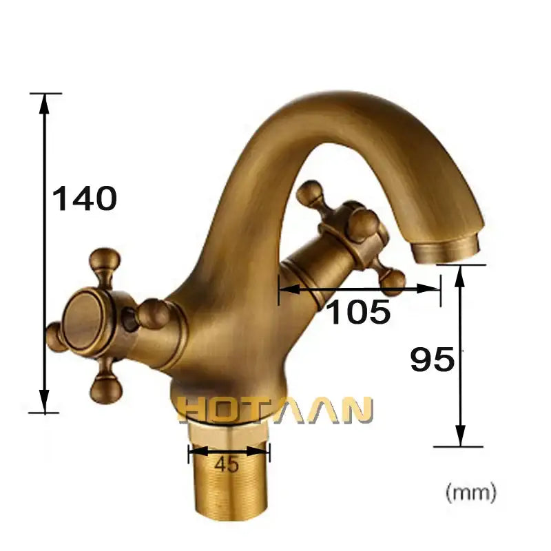 Antique Brass Double Handle Faucet
